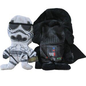 Star Wars Flattie Small Dog Toys Darth Vadar and Storm Tropper Set of 2